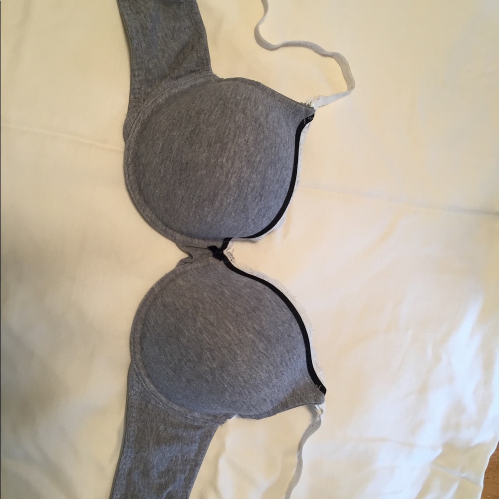 Grey nursing bra